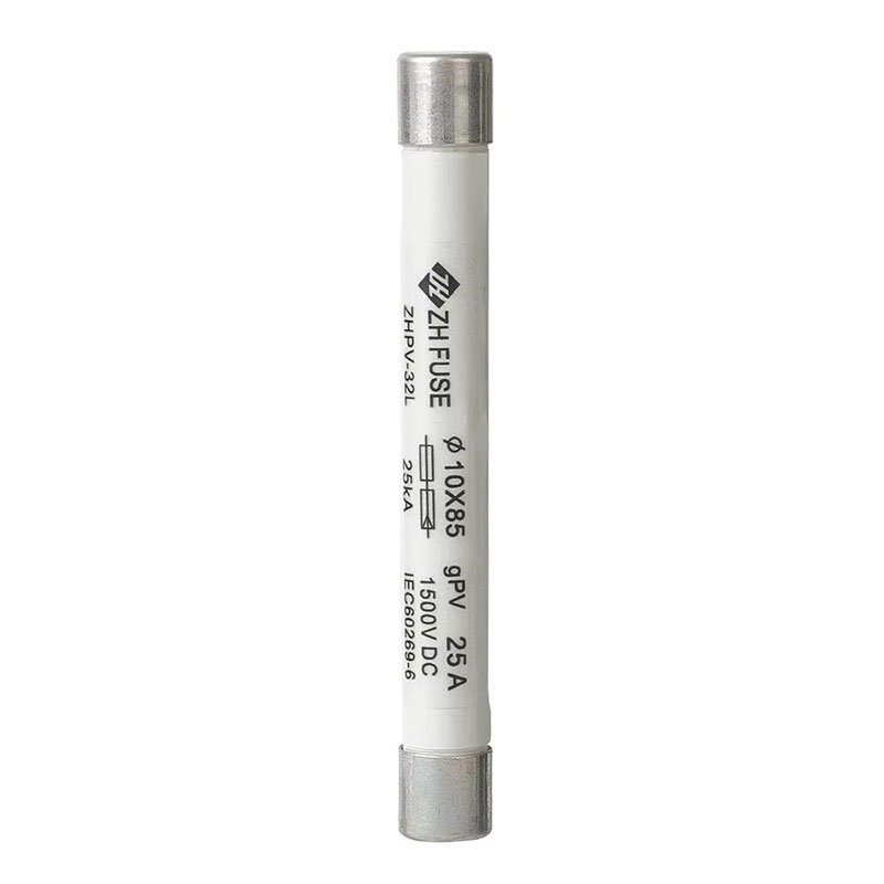 1500V DC 25A 10A 10X85MM နေရောင်ခြည်စွမ်းအင်သုံး pv fuse link